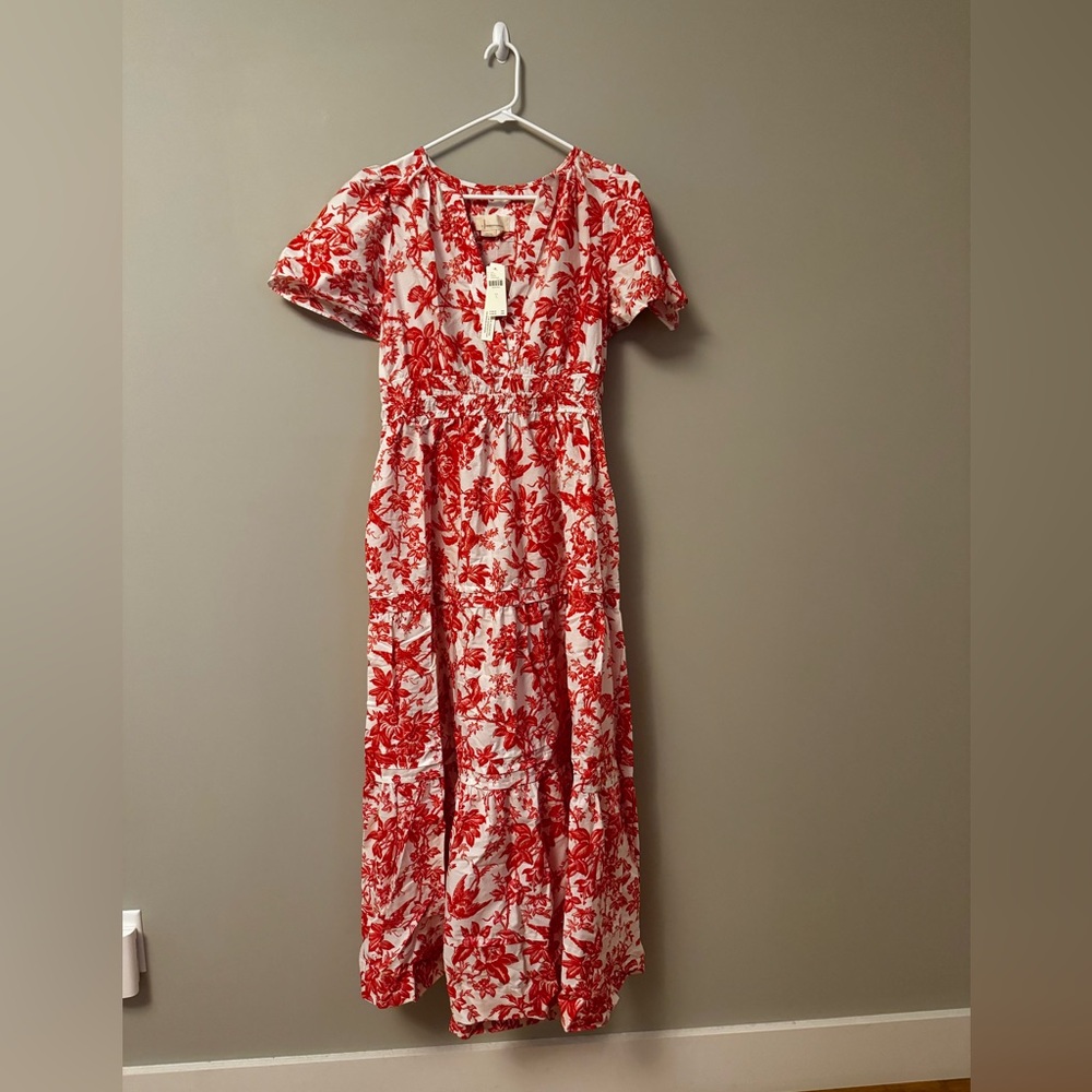 Anthropologie Coral Somerset Maxi, Large